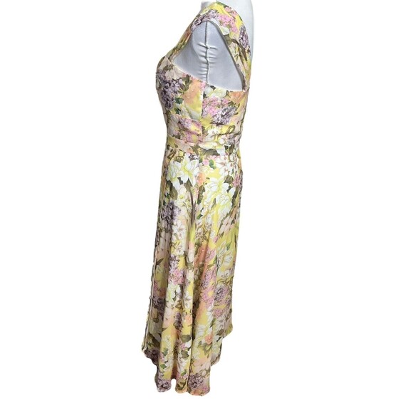 Yumi Kim Ariana Floral Dress Women’s Size Small Yellow Midi Ruched Lined - Picture 5 of 13